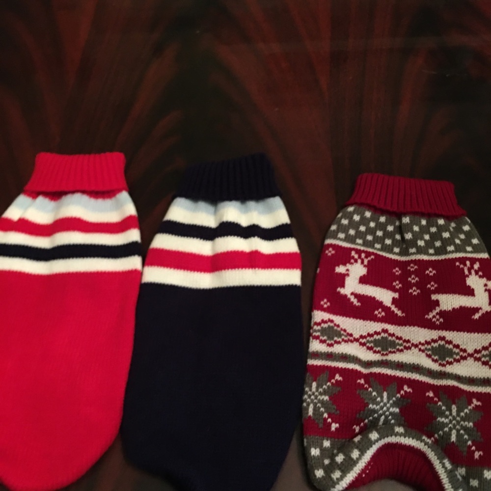 3 heavy dog/cat winter sweaters